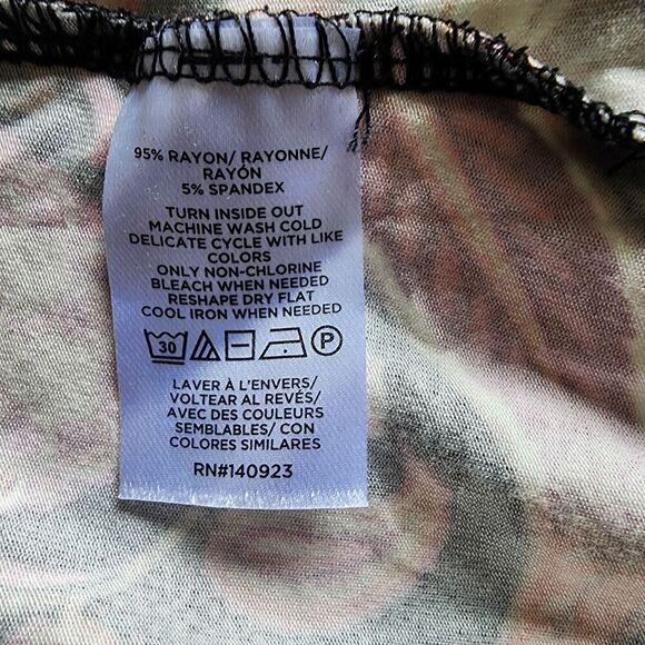 Loft Midi Dress Women Sz L Multicolor Paisley Tiered Tie Neck Long Sleeve Rayon - Picture 5 of 11